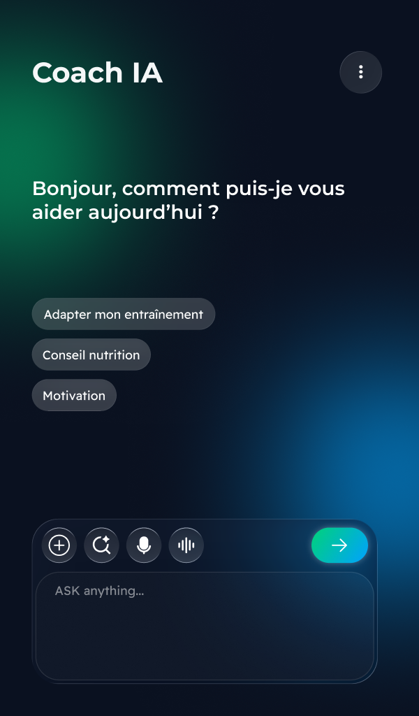 Discussion avec le coach IA