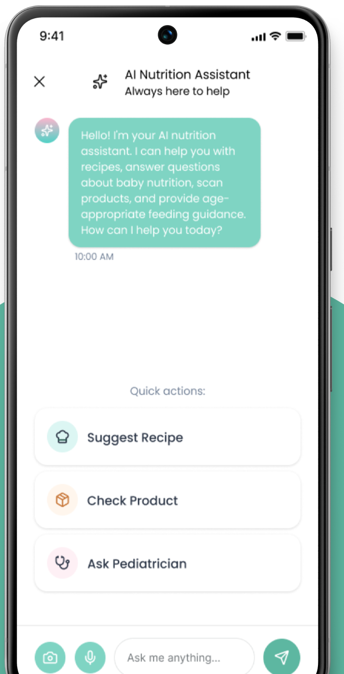 Assistant nutrition IA disponible 24h/24